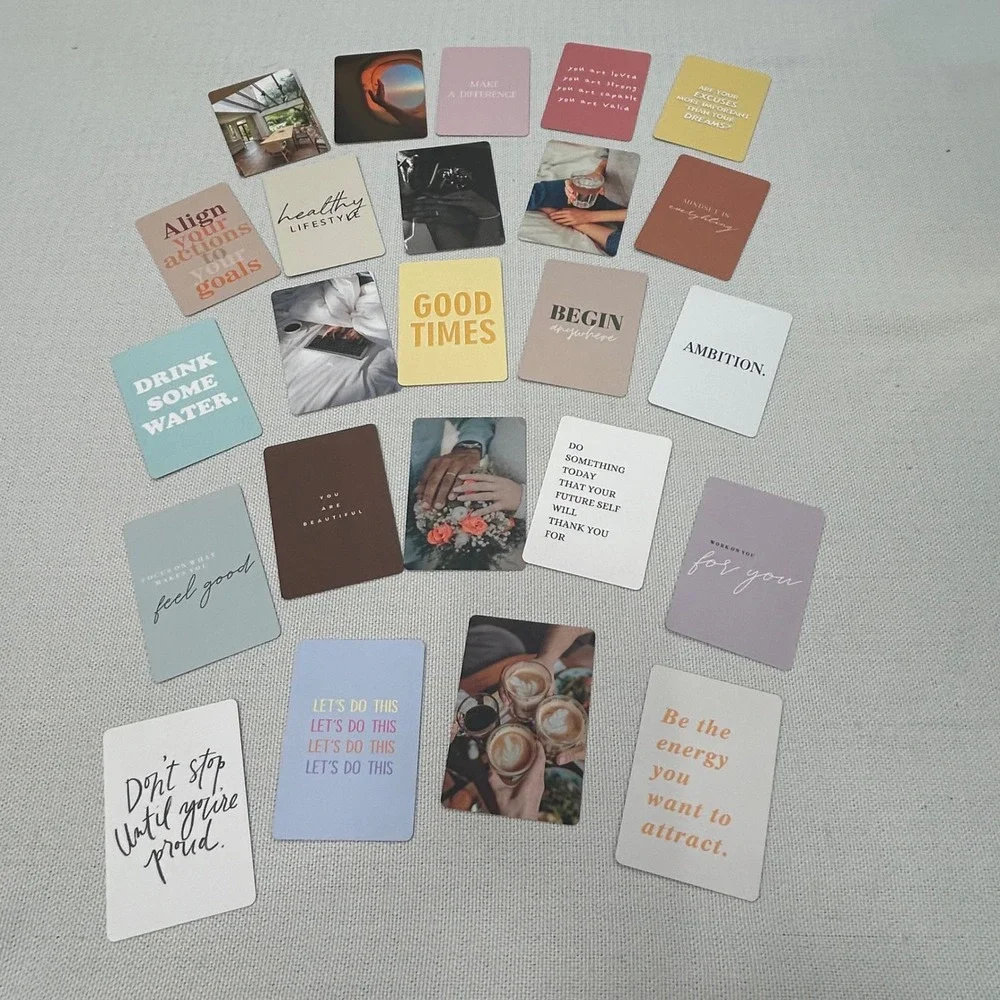 Lamare Vision Board Cards Motivational Positivity Affirmation Set 132 Dream Mood